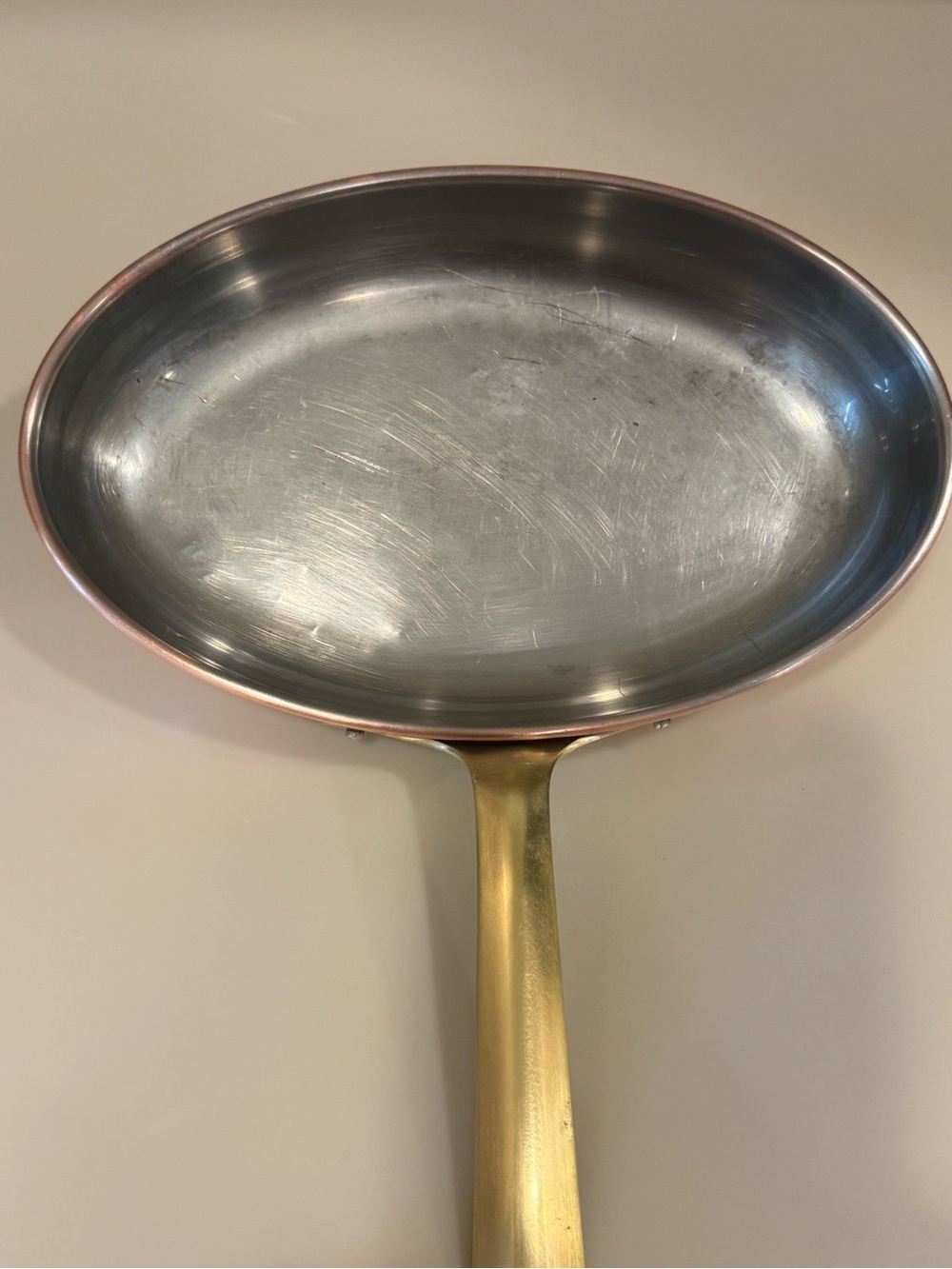 Tagus Vintage Copper 8” x 5” Skillet With Brass Handle Made In Portugal - Picture 10 of 13